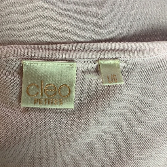 Cleo Petites pink floral sequinned detail sweater size L - Picture 9 of 12